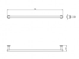 TOALLERO LAVABO 78cm ARCHITECT COSMIC